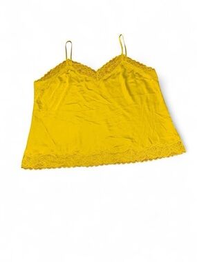 Express Yellow Lace-Trim Camisole Top
